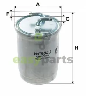 Фільтр паливний VW LT 2.4D/T3 1.6D/TD -88/Golf II -87 (без підігр.) WIX FILTERS WF8043