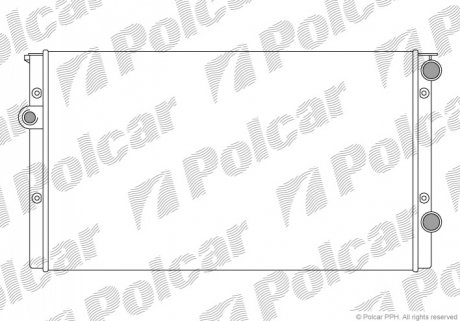 Радiатор основний VW Golf III, Vento 1.9D,TDI 91- Polcar 953808B5 (фото 1)