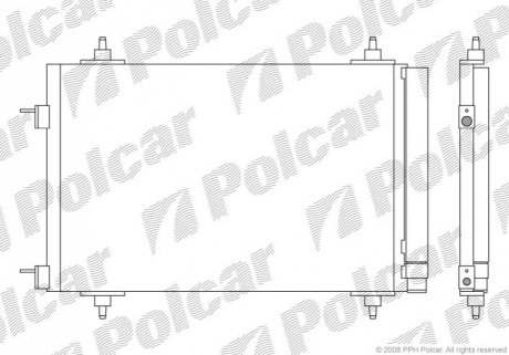 Радіатор кондіціонера Citroen Berlingo/C4 1,6 03- Polcar 5711K8C1S