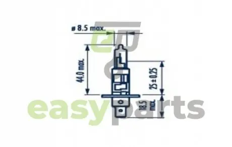 Лампа накаливания H1 12V 55W P14,5s NARVA 48320B1