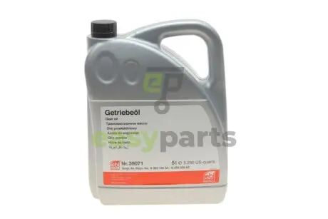 Олива АКПП ATF (5L) (MB 236.24/VW TL 52 182/BMW Drivelogic 7-spd/DCTF-1) FEBI BILSTEIN 39071