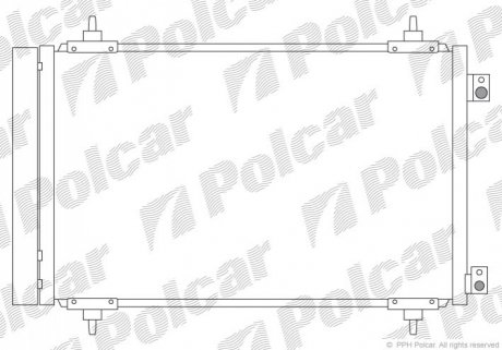 Радіатор кондиціонера Citroen Jumpy 2.0 HDI 07- Polcar 5787K8C4S