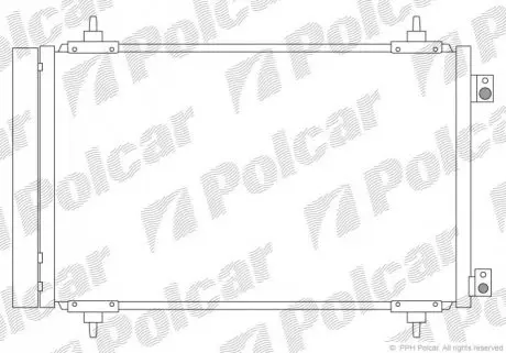 Радіатор кондиціонера Citroen Jumpy 2.0 HDI 07- Polcar 5787K8C4S