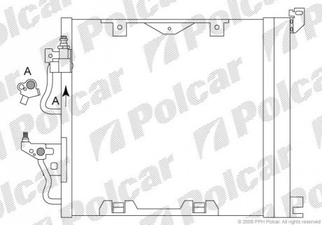 Радіатор кондиціонера Opel Astra H 1.7 CDTI 04- Polcar 5509K8C4 (фото 1)