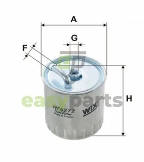 Фільтр паливний MB C-class (W202/W203)/E-class (W210) 2.2D/2.7D/3.2D OM611/612 99- WIX FILTERS WF8272