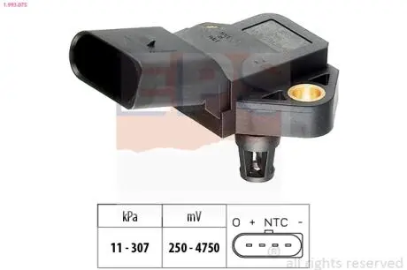 Датчик давления наддува 2.5TDI Crafter 06-/T5 03- EPS 1.993.075