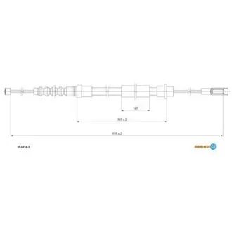 Трос ручного тормоза PEUGEOT ADRIAUTO 35.0214.1