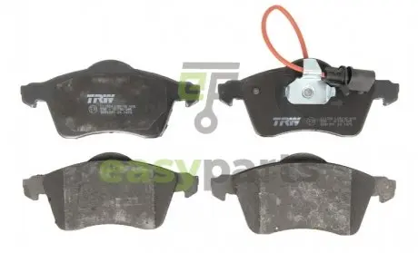 Гальмівні колодки пер. T4 2.5TDI 96-03 (R15)(з датчиком) TRW GDB1391