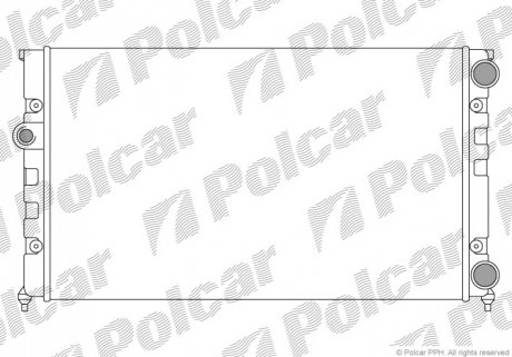 Радіатор охолодження VW Golf/Vento 1.8 91-98 Polcar 953808A2