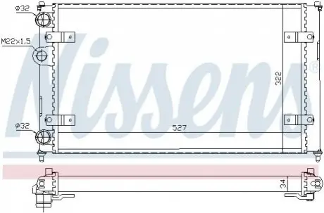 Радіатор охолоджування NISSENS 639951