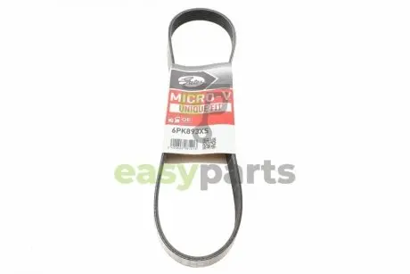 Ремінь генератора Citroen C4/C5 14-/Renault Kangoo/Clio 1.9D 97- Gates 6PK893XS