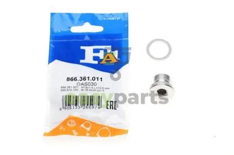 Болт зливу оливи + шайба Porsche Cayenne 02- (M18x1.5) Fischer Automotive One (FA1) 866.361.011