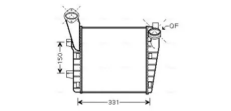 Интеркулер Touareg / Cayenne 08/02- (AVA) AVA COOLING VNA4234