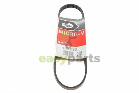 Ремінь генератора Fiat Doblo 1.2 01- Gates 4PK690