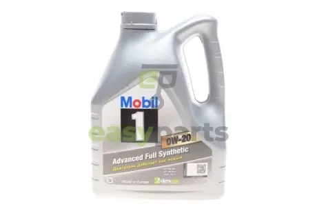 Масло моторн. 1 0W - 20 (каністра 4л) MOBIL 152559 (фото 1)