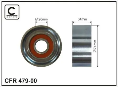 74x20x34 Ролик паска приводного DB Atego CAFFARO 479-00