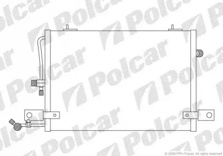 Радіатор кондиціонера Audi 100, A6 90- Polcar 1326K8C1S