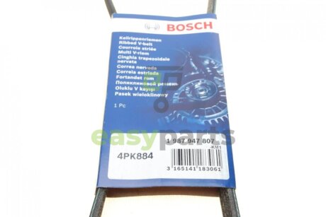 Ремінь генератора BMW X5 (E53) 3.0D 03-/Opel Astra G 1.7TD -00 (4PK884) BOSCH 1 987 947 807