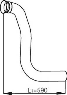 Труба выхлопная MERCEDES Dinex 53281