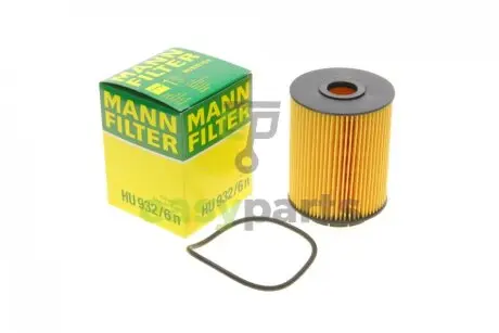 Фільтр масляний Audi A6/A8/VW Passat/T4/T5 2.8-4.2 VR6 03-09 MANN HU932/6N