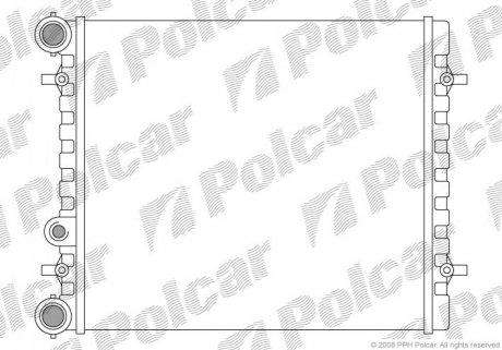 Радіатор Skoda Octavia 1.4/1.6 09.96- Polcar 954108A1