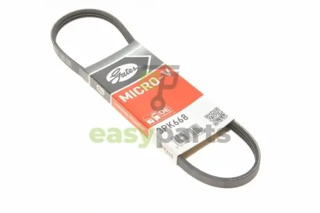 Ремінь генератора Hyundai Elantra III 1.8/Nissan Micra/Note 1.0-1.4 00- Gates 3PK668