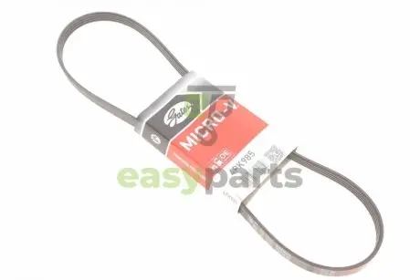 Ремінь генератора Fiat Ducato 2.3JTD 02-/Mitsubishi L400/Lancer V/Outlander II 2.0-3.0 94-05 Gates 4PK985