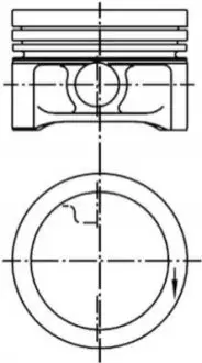 Поршень 0.25 Smart 0.6 i M160 98-> (63.75 mm) KOLBENSCHMIDT 99455610