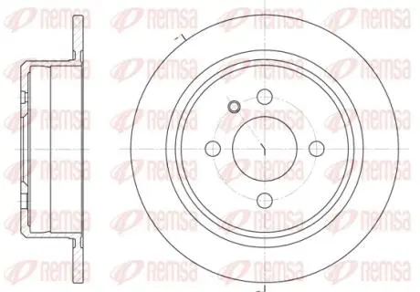 Гальмівний диск задній BMW E30 82- REMSA 6197.00