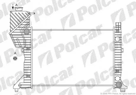 Радіатор MB Sprinter 2.3-2.9 95-06 Polcar 506208A1