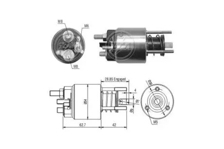 Тяговое реле, стартер (ZM) ERA ZM3395