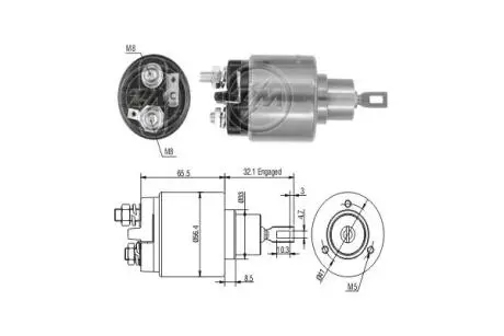 Тяговое реле, стартер (ZM) ERA ZM575