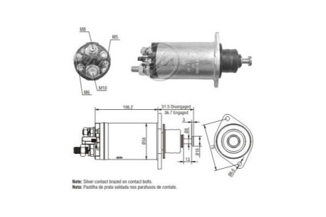 Тягове реле, стартер (ZM) ERA ZM815