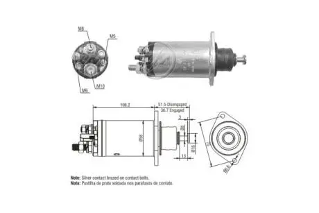 Тягове реле, стартер (ZM) ERA ZM815
