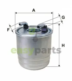 Фільтр паливний MB C-class (W204)/E-class (W212) 2.2/3.0CDI (OM651/OM642) 09-15 (h=117.5mm) WIX FILTERS WF8467
