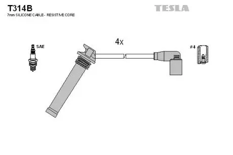 Дроти в/в Chery Tiigo 1.8-2.0 TESLA T314B