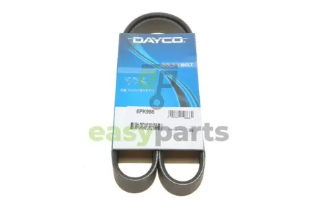 Ремінь генератора Fiat Brava/Punto 1.7/1.9D 94-01/Honda Civic VII/FR-V 1.7i 01-05 DAYCO 6PK986