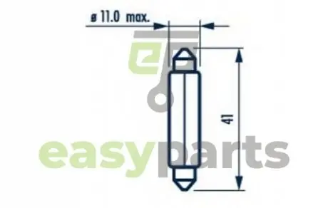 Лампа 12V C10W 10W SV8.5-8 (11x41) NARVA 17314