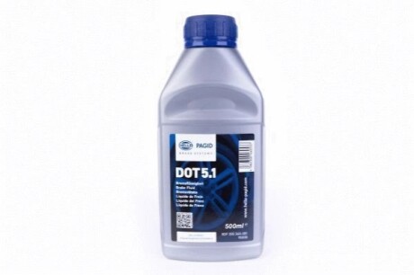 Dot 5.1 Гальмівна рідина 0.5L HELLA 8DF 355 360-081