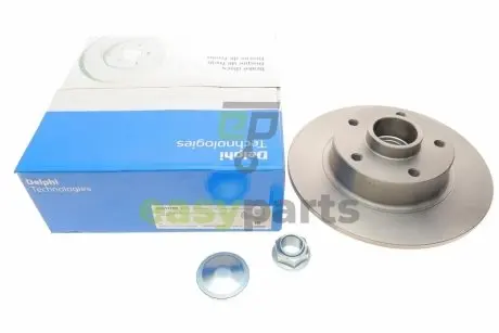 Диск гальмівний (задній) Renault Megane 08- (260x8) (+ABS) (з підшипником) Delphi BG9137RS