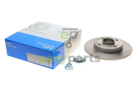 Диск гальмівний (задній) Citroen C4/Peugeot 307 05- (249x9) (+ABS) (з підшипником) Delphi BG9021RS