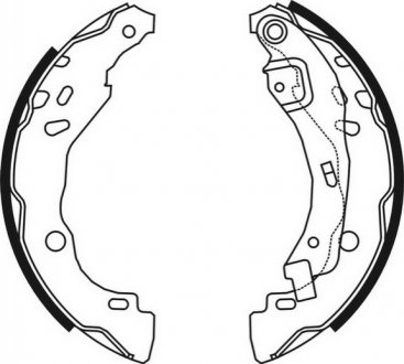 Колодки гальмівні (задні) Renault Clio II / IV / Symbol 98 (барабанні) (203x38) ABE C0R023ABE (фото 1)