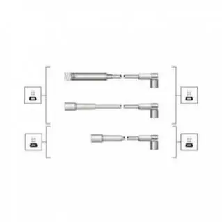 Комплект високовольтних проводів EQ OPEL KADET 1.3, 1.6 [] MAGNETI MARELLI 941319170020