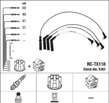 Комплект кабелiв запалювання NGK 5383