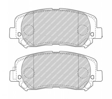 Комплект гальмівних колодок з 4 шт. дисків FERODO FDB4999