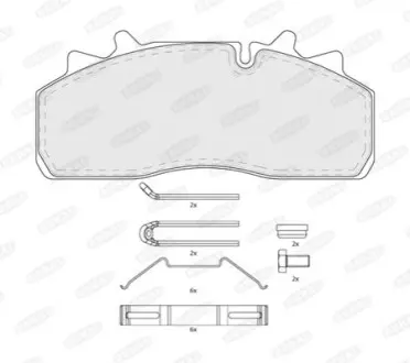 Комплект тормозных колодок, дисковый тормоз BERAL BCV29159TK