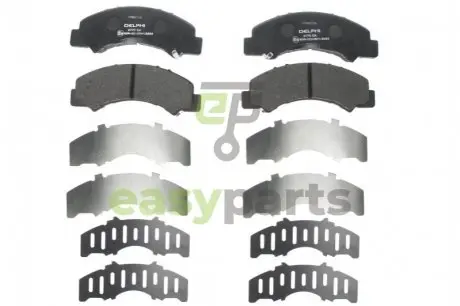 Фото 1 - гальмівні колодки, дискові Delphi LP2770 Гальмівні колодки, дискові Delphi LP2770 (фото 1)