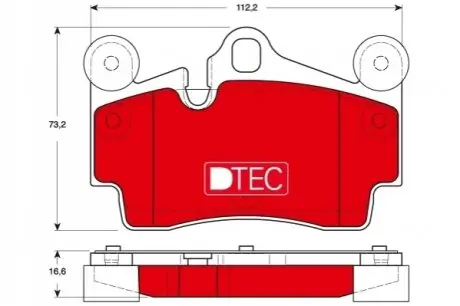 Комплект гальмівних колодок - дискові TRW GDB1653DTE