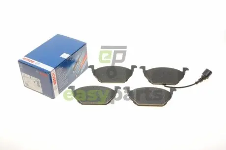Колодки гальмівні (передні) Audi A3/Skoda Fabia/Octavia 96-13/VW Caddy 04-15/Golf 97- (+датчик) BOSCH 0986494524