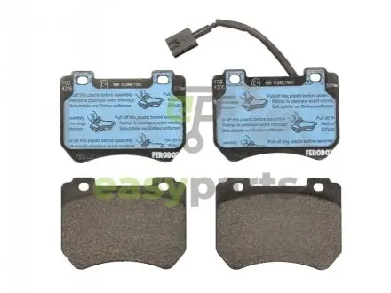 Фото комплект гальмівних колодок з 4 шт. дисків FERODO FDB4206 Комплект гальмівних колодок з 4 шт. дисків FERODO FDB4206